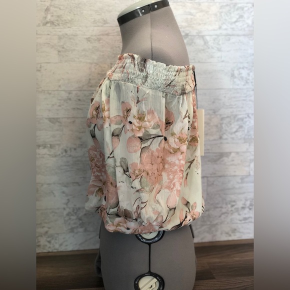 NWT Rachel Zoe Floral Off The Shoulder Blouse - Picture 3 of 8
